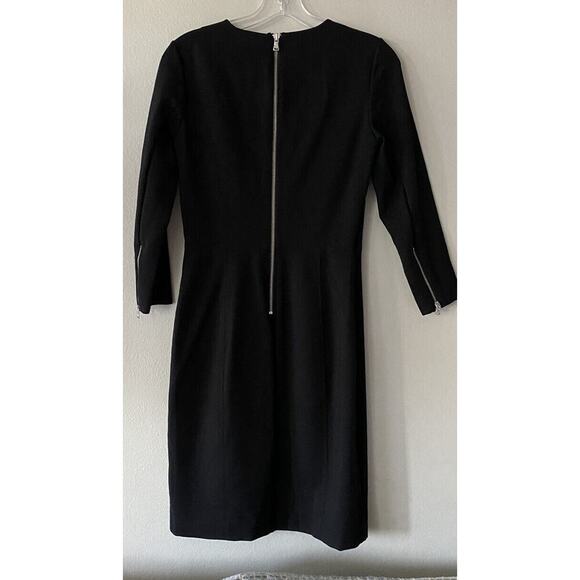 J. Crew Women’s Size 2 Structured Knit Ponte Sheath Black Dress Work Career - Picture 2 of 7